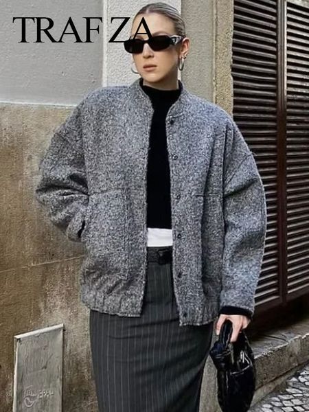 women's jackets trafza elegant solid coat button long sleeve pocket bomber jacket female spring casual loose streetwear coats 230518, Black;brown
women's jackets trafza elegant solid coat button long sleeve pocket bomber jacket female spring casual loose streetwear coats 230518, Black;brown