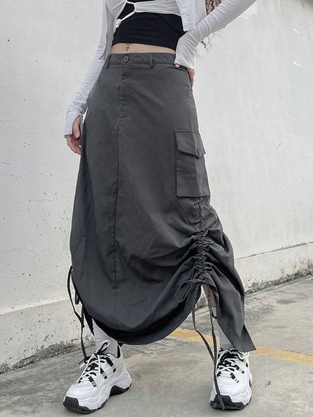 skirts grunge punk adjustable drawstring skirts women high waist pocket baggy long skirt y2k aesthetic goth skirts female summer fall 230517, Black
skirts grunge punk adjustable drawstring skirts women high waist pocket baggy long skirt y2k aesthetic goth skirts female summer fall 230517, Black
