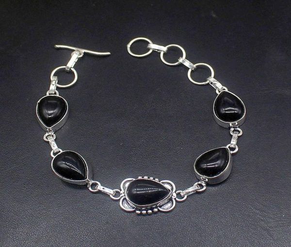 hermosa jewelry awesome antique black onyx fashion silver color charms chain links bracelets for women 20cm 202148514268676
hermosa jewelry awesome antique black onyx fashion silver color charms chain links bracelets for women 20cm 202148514268676