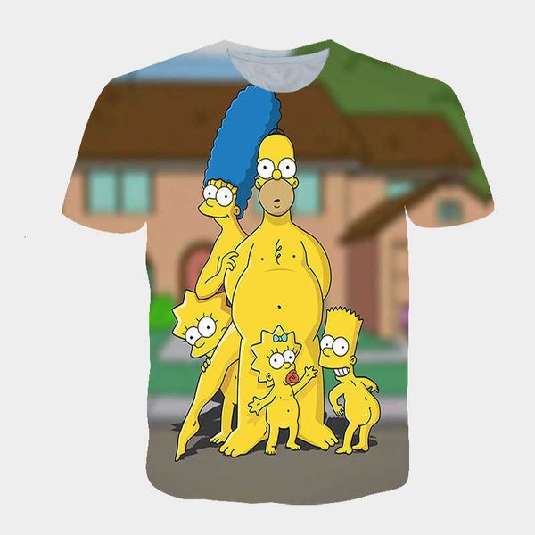 summer simpsons 3d digital printed men's and women's loose casual short sleeved t-shirt, White;black
summer simpsons 3d digital printed men's and women's loose casual short sleeved t-shirt, White;black