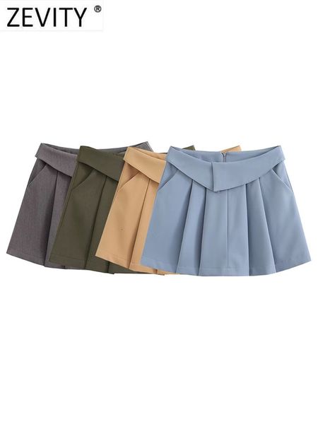 skirts zevity women fashion solid color fold waist wide pleated mini skirt faldas mujer female chic casual back zipper vestidos qun3237 2305, Black
skirts zevity women fashion solid color fold waist wide pleated mini skirt faldas mujer female chic casual back zipper vestidos qun3237 2305, Black