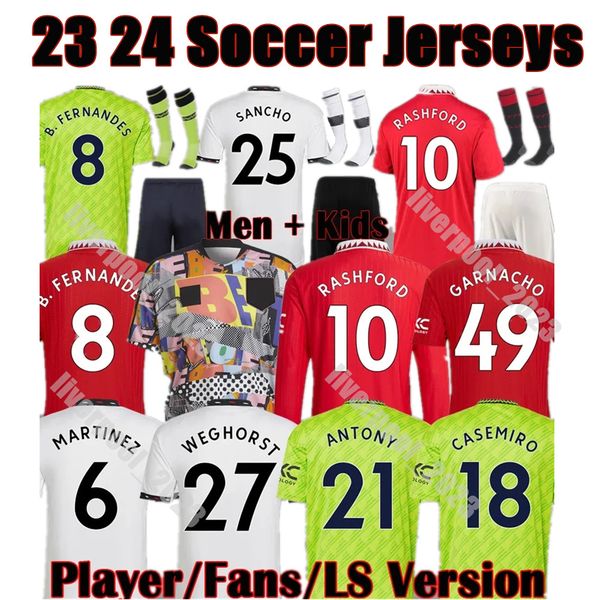 23 24 sancho soccer jerseys fans player antony eriksen b.fernandes rashford football shirt 2023 2024 men kids casemiro elanga varane maguire, Black;yellow
23 24 sancho soccer jerseys fans player antony eriksen b.fernandes rashford football shirt 2023 2024 men kids casemiro elanga varane maguire, Black;yellow