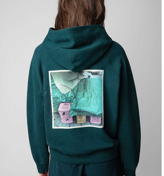 23ss zadig voltaire designer sweatshirt new p white ink digital printing with diamond brushed women fashion hoodies, Black
23ss zadig voltaire designer sweatshirt new p white ink digital printing with diamond brushed women fashion hoodies, Black