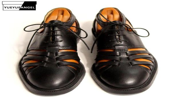 italy retro mens sandals runway hollow out lace up genuine leather mens shoes round toe block heels gladiator plus size footwear6037068, Black
italy retro mens sandals runway hollow out lace up genuine leather mens shoes round toe block heels gladiator plus size footwear6037068, Black