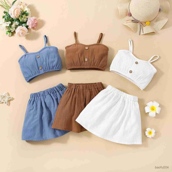 clothing sets 1-3years baby girls skirt set sleeveless camisole with elastic waist solid mini skirt summer outfit r230518, White
clothing sets 1-3years baby girls skirt set sleeveless camisole with elastic waist solid mini skirt summer outfit r230518, White