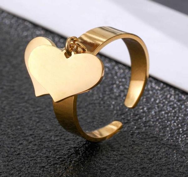 new arrivals double heart love stainless steel rings gold silvery wedding engagement charm rings fashion jewellery party gifts q072845777, Silver
new arrivals double heart love stainless steel rings gold silvery wedding engagement charm rings fashion jewellery party gifts q072845777, Silver