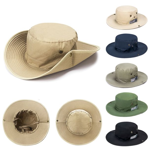 wide brim hats bucket windproof outdoor summer mens hat fishing hiking men anti uv sun cap protection panama safari hunting sunhat 230517, Blue;gray
wide brim hats bucket windproof outdoor summer mens hat fishing hiking men anti uv sun cap protection panama safari hunting sunhat 230517, Blue;gray