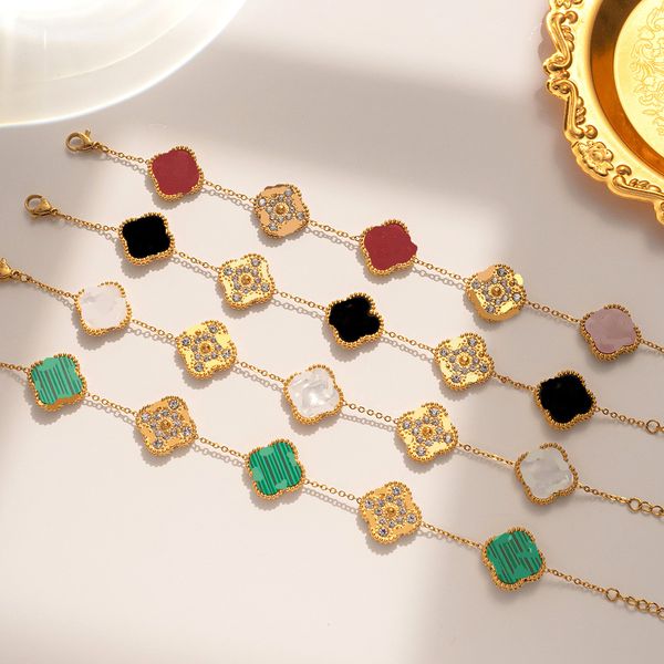 fashion classic 4 four leaf clover charm bracelets bangle chain 18k gold agate shell mother-of-pearl for women&girl wedding mother' day, Golden;silver
fashion classic 4 four leaf clover charm bracelets bangle chain 18k gold agate shell mother-of-pearl for women&girl wedding mother' day, Golden;silver