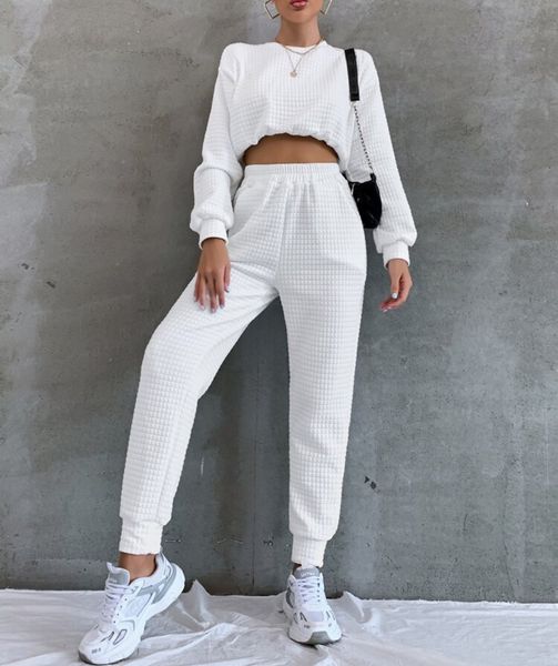 women's two piece pants spring and autumn two piece set street trendy women's round neck long sleeve elastic waist pants fashion c, White
women's two piece pants spring and autumn two piece set street trendy women's round neck long sleeve elastic waist pants fashion c, White