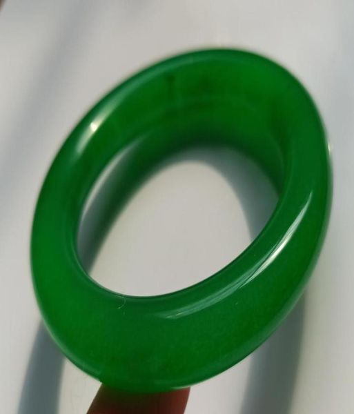 5660mm natural full green quartzite jade bracelet0123451242156, Black
