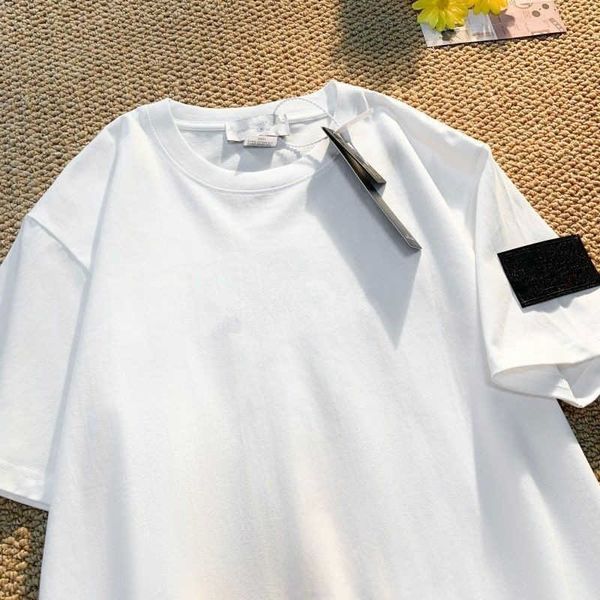 men's t-shirt brand shirt stone summer island couple wear short-sleeved cotton trend all-match men and women solid color t-shirt back b, White;black
men's t-shirt brand shirt stone summer island couple wear short-sleeved cotton trend all-match men and women solid color t-shirt back b, White;black