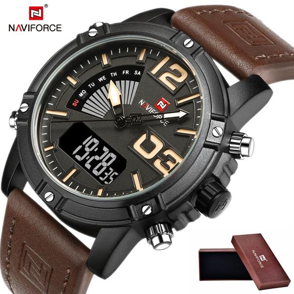 new naviforce fashion men's waterproof uniform sports watch men's quartz digital leather watch relogio masculino me211k, Slivery;brown
new naviforce fashion men's waterproof uniform sports watch men's quartz digital leather watch relogio masculino me211k, Slivery;brown
