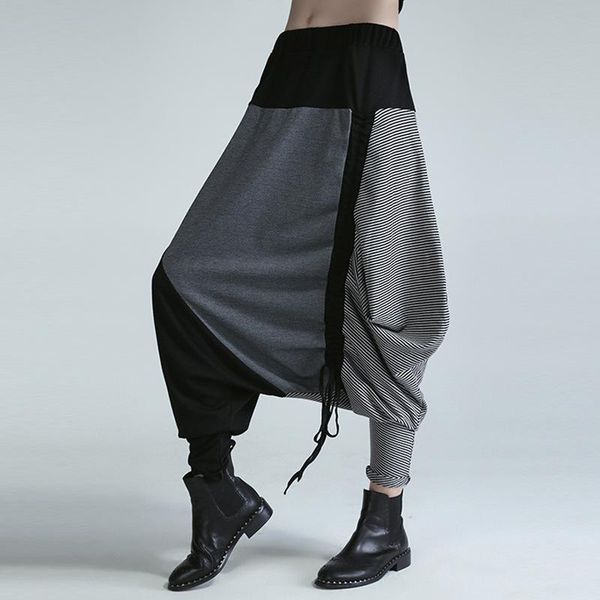 capris vintage patchwork baggy harem pants women casual elastic waist long wide leg trousers 2020 fashion dropcrotch pantalon, Black;white
capris vintage patchwork baggy harem pants women casual elastic waist long wide leg trousers 2020 fashion dropcrotch pantalon, Black;white