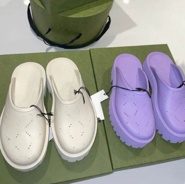 2022 men's slippers on sandal women's platform perforated g sandal hollow shoes jelly colors high heel summer rubber lug sole mule, Black
2022 men's slippers on sandal women's platform perforated g sandal hollow shoes jelly colors high heel summer rubber lug sole mule, Black