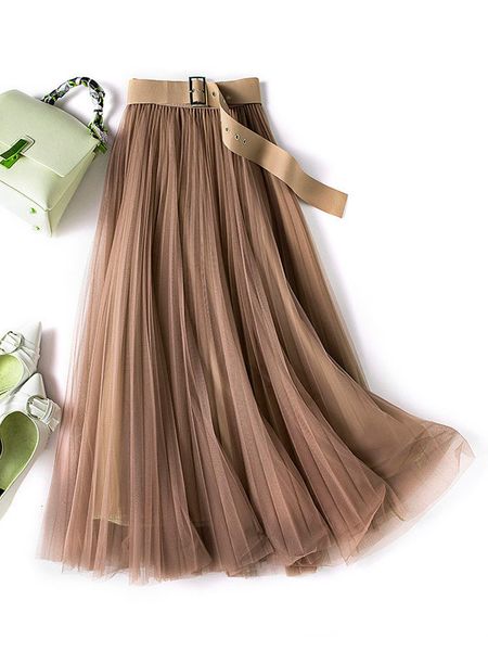 skirts high waist long tulle skirts womens summer jupe fashion with belt a-line sweet mesh pleated skirt female mid-calf linning 230518, Black
skirts high waist long tulle skirts womens summer jupe fashion with belt a-line sweet mesh pleated skirt female mid-calf linning 230518, Black