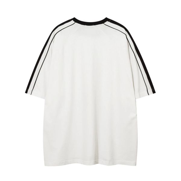 men's tshirtssplicing stripe insert shoulder sleeve t-shirt short sleeve pure cotton blazer men's summer loose casual half sleeve, White;black
men's tshirtssplicing stripe insert shoulder sleeve t-shirt short sleeve pure cotton blazer men's summer loose casual half sleeve, White;black