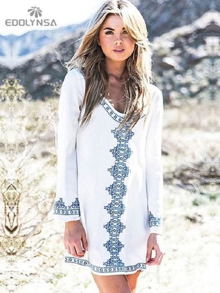women's swimwear arrivals beach cover up embroidery rayon ladies tunics for kaftan dress wear bathing suit ups q71 230517, White;black
women's swimwear arrivals beach cover up embroidery rayon ladies tunics for kaftan dress wear bathing suit ups q71 230517, White;black