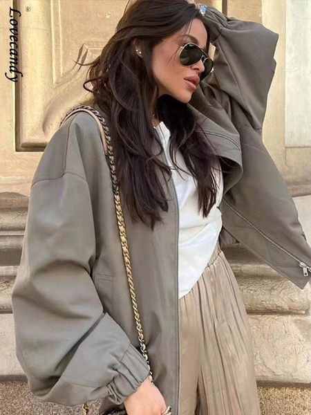 women s jackets mode jaket bomber solid wanita longgar leher o lengan panjang ritsleting mantel pakaian luar 2023 baru musim semi chic stree, Black;brown
women s jackets mode jaket bomber solid wanita longgar leher o lengan panjang ritsleting mantel pakaian luar 2023 baru musim semi chic stree, Black;brown