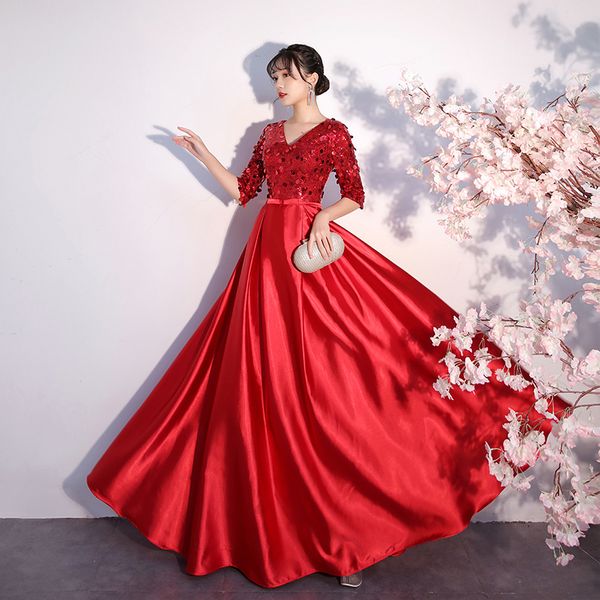 2023 new red choir performance dress evening party elegant long evening dress purchase contact us, Black;red
2023 new red choir performance dress evening party elegant long evening dress purchase contact us, Black;red