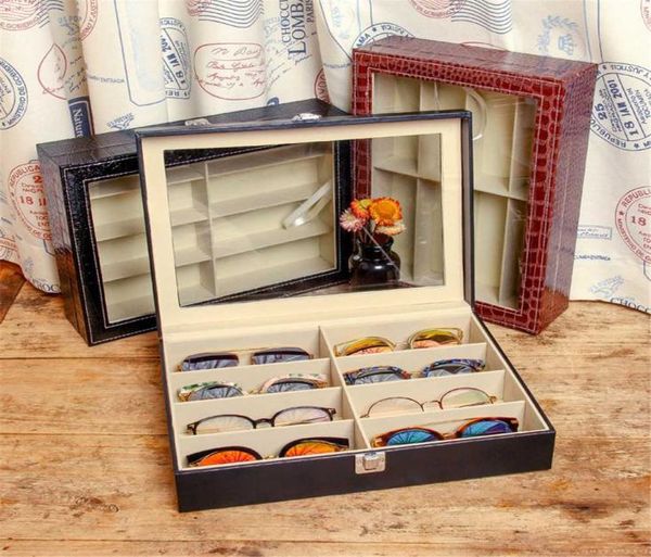 vivibee 8 storage black pu leather sunglasses tray fashion crocodile brown display case eyeglasses carrying box2841793
vivibee 8 storage black pu leather sunglasses tray fashion crocodile brown display case eyeglasses carrying box2841793