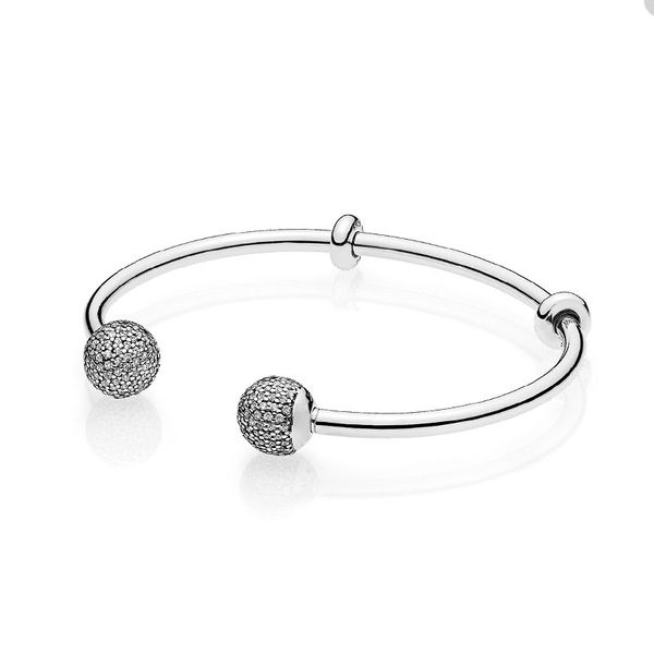 crystal diamond pave cuff bracelet for pandora real sterling silver wedding bracelets designer jewelry for women charms open bangle with ori, White
crystal diamond pave cuff bracelet for pandora real sterling silver wedding bracelets designer jewelry for women charms open bangle with ori, White