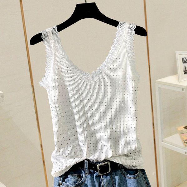 camisoles tanks summer women knitted vest female v collar sleeveless camisole lace sequins tank corset for women 230518, Black;white
camisoles tanks summer women knitted vest female v collar sleeveless camisole lace sequins tank corset for women 230518, Black;white