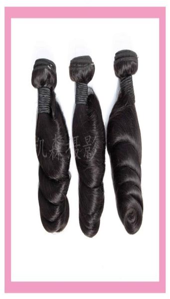 peruvian unprocessed virgin hair extensions loose wave 3 bundles curl 100 human hair wefts 828inch loose wave hair products7835050, Black