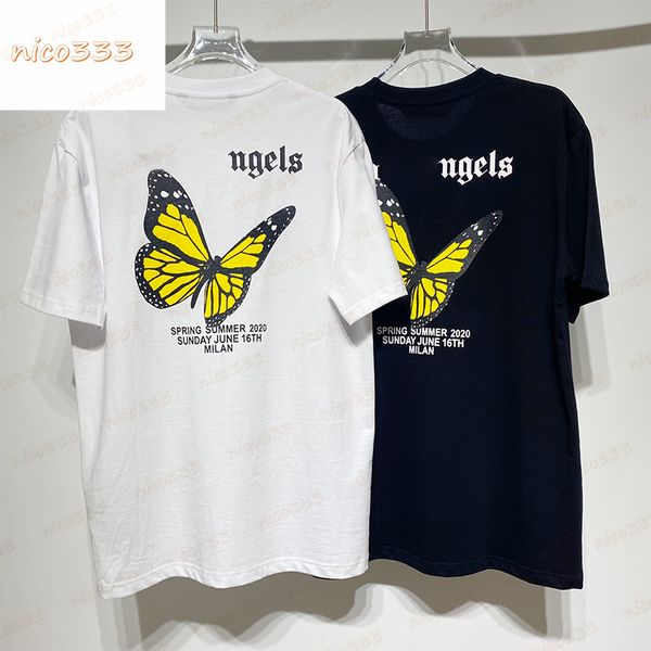 23ss new t shirt butterfly letters printed cotton round neck loose and versatile street black and white men women short sleeved, White;black
23ss new t shirt butterfly letters printed cotton round neck loose and versatile street black and white men women short sleeved, White;black