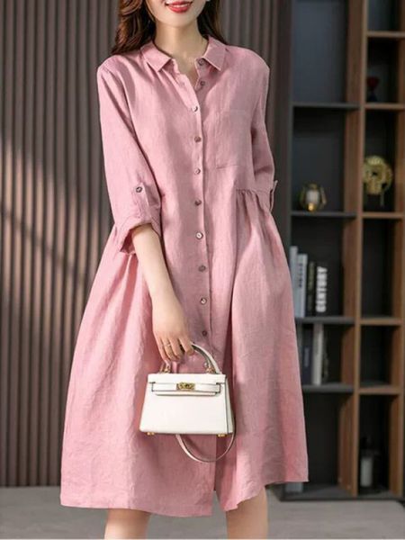 basic casual dresses dresses for women summer elegant french shirt dress vintage loose mini dress office commuting long robe formal dresses, Black;gray
basic casual dresses dresses for women summer elegant french shirt dress vintage loose mini dress office commuting long robe formal dresses, Black;gray