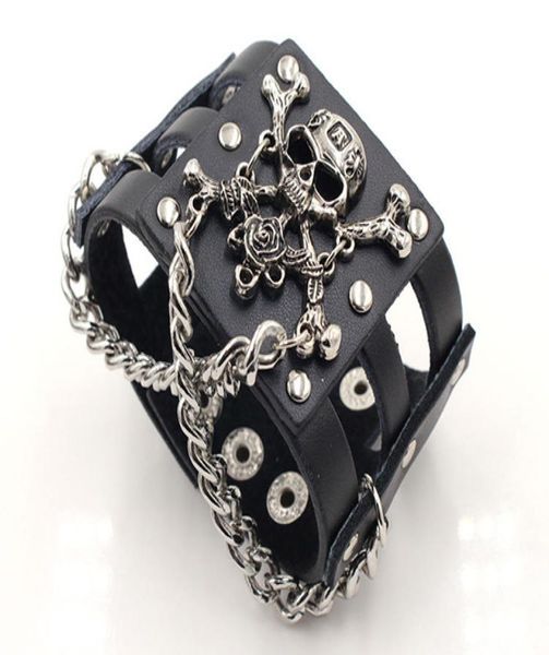 rock rivet wide cowhide skull bracelet punk leather hollow cuff bangle black leather dance bracelet3549995, Golden;silver
rock rivet wide cowhide skull bracelet punk leather hollow cuff bangle black leather dance bracelet3549995, Golden;silver