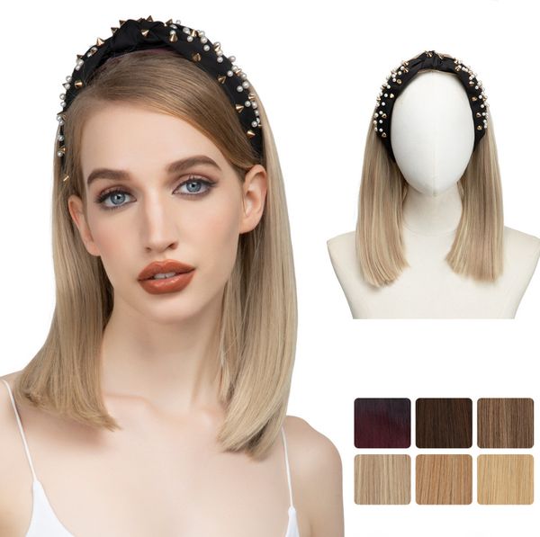15 inch wig women short straight hair hoop headband wig with many styles to choose from supporting customized logo, Black
15 inch wig women short straight hair hoop headband wig with many styles to choose from supporting customized logo, Black