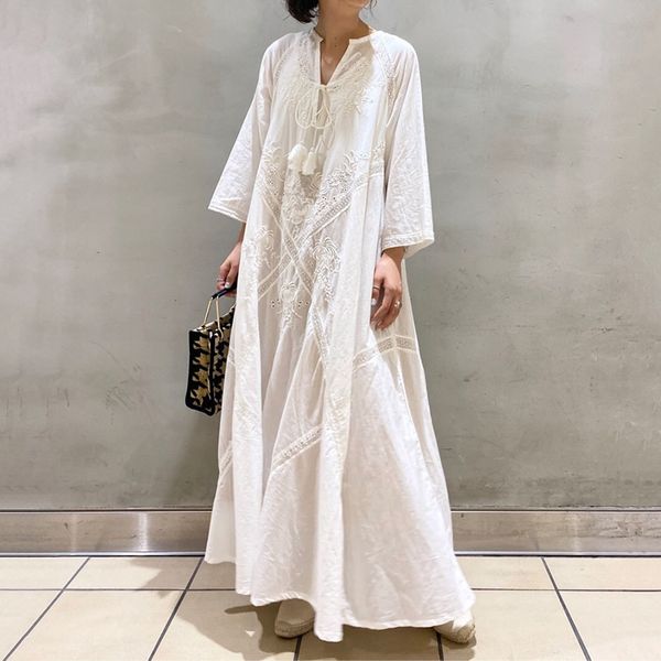 basic casual dresses loose embroidery white lace v-neck long beach dress summer boho women maxi dress elegant dress holiday women clothing 2, Black;gray
basic casual dresses loose embroidery white lace v-neck long beach dress summer boho women maxi dress elegant dress holiday women clothing 2, Black;gray