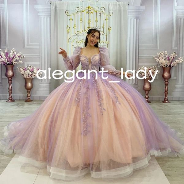 2023 sweet 16 lilac quinceanera dresses off shoulder long sleeve beading crystal lace-up corset prom gowns vestido de 15 anos, Blue;red
2023 sweet 16 lilac quinceanera dresses off shoulder long sleeve beading crystal lace-up corset prom gowns vestido de 15 anos, Blue;red