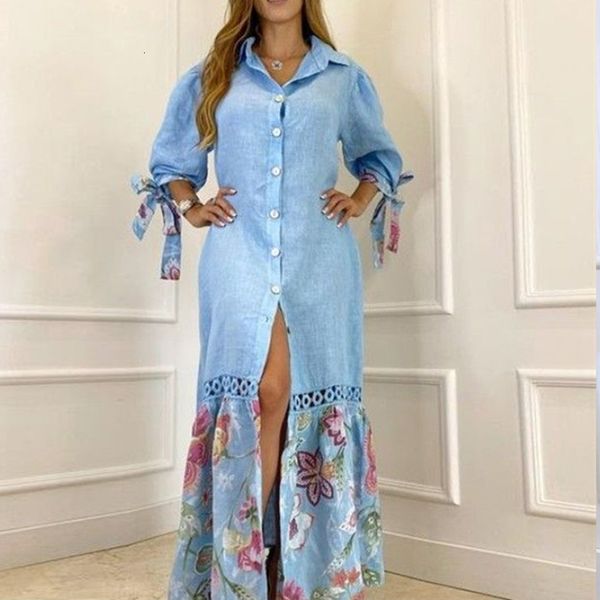 basic casual dresses elegant lantern sleeve sundress women dress fashion lapel neck boho printing shirt dress single breasted maxi dress rob, Black;gray
basic casual dresses elegant lantern sleeve sundress women dress fashion lapel neck boho printing shirt dress single breasted maxi dress rob, Black;gray