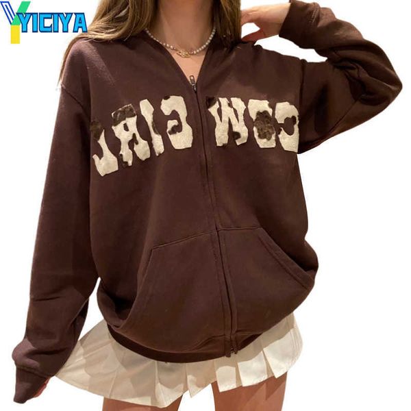 yiciya women's hoodies sweatshirts feminino casual zip up hoodies primavera outono 2023 manga longa carta padro capuz moletom feminino, Black
yiciya women's hoodies sweatshirts feminino casual zip up hoodies primavera outono 2023 manga longa carta padro capuz moletom feminino, Black