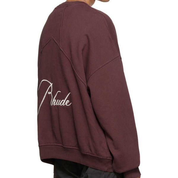 american rhude slogan embroidery high street plush round neck pullover men's loose casual women's sweater, Black
american rhude slogan embroidery high street plush round neck pullover men's loose casual women's sweater, Black
