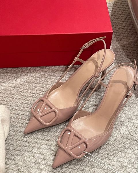 Luxury Sandals Women's High Heels Senior Fashion Designer Shoes Letter Wedding Dinner Women's Sandals 03, #7