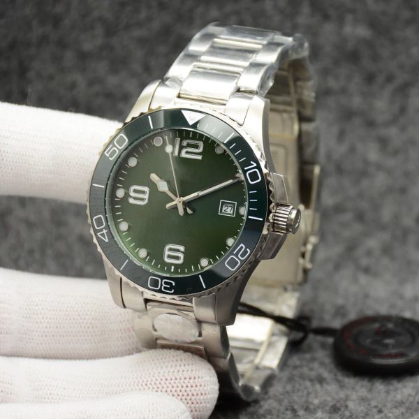 2023 41mm conquest mens watches automatic mechanical movement stainless steel bracelet concas ceramic bezel with hydroconquest hardlex glass, Slivery;golden
2023 41mm conquest mens watches automatic mechanical movement stainless steel bracelet concas ceramic bezel with hydroconquest hardlex glass, Slivery;golden