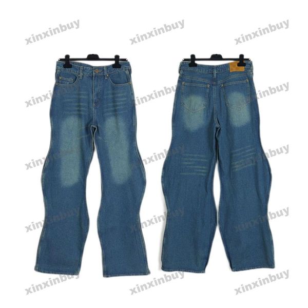xinxinbuy men women designer pant wave panelled denim 1854 jeans spring summer casual pants blue s-3xl, Black;brown
xinxinbuy men women designer pant wave panelled denim 1854 jeans spring summer casual pants blue s-3xl, Black;brown