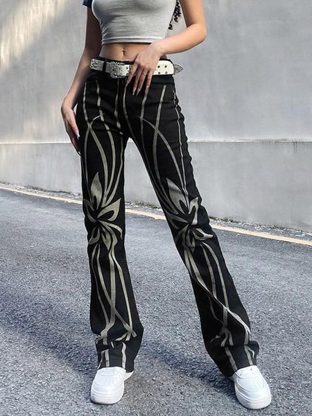 jeans women striped printed black jeans vintage punk aesthetic cargo pants 2022 spring fashion streetwear low waisted flare trousers, Blue
jeans women striped printed black jeans vintage punk aesthetic cargo pants 2022 spring fashion streetwear low waisted flare trousers, Blue