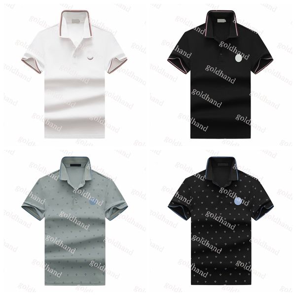 designer mens business polos fashion brand printed polo shirts luxury short sleeve casual breathable polo t shirt, White;black
designer mens business polos fashion brand printed polo shirts luxury short sleeve casual breathable polo t shirt, White;black