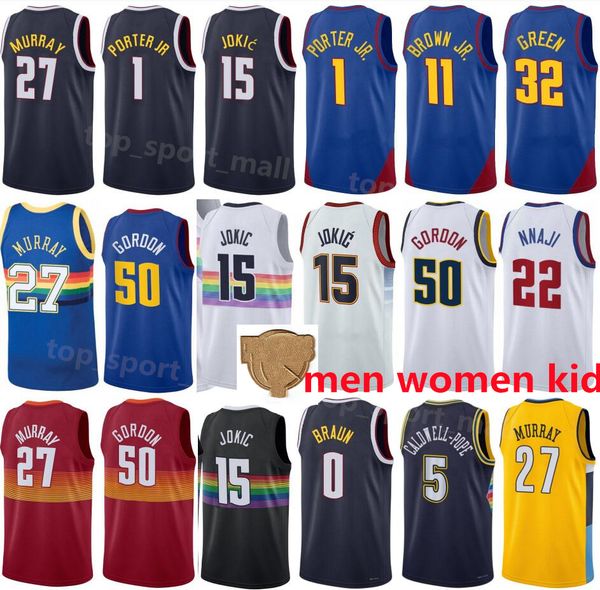 printed basketball finals 27 jamal murray jerseys 15 nikola jokic michael porter jr aaron gordon bruce brown kentavious caldwell-pope jeff g, Black;red
printed basketball finals 27 jamal murray jerseys 15 nikola jokic michael porter jr aaron gordon bruce brown kentavious caldwell-pope jeff g, Black;red
