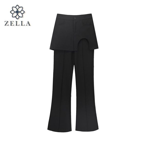 capris women black high waist skinny flare pants gothic y2k fake two pieces 2022 slim fit femme spring stretchy wide leg trousers new, Black;white
capris women black high waist skinny flare pants gothic y2k fake two pieces 2022 slim fit femme spring stretchy wide leg trousers new, Black;white