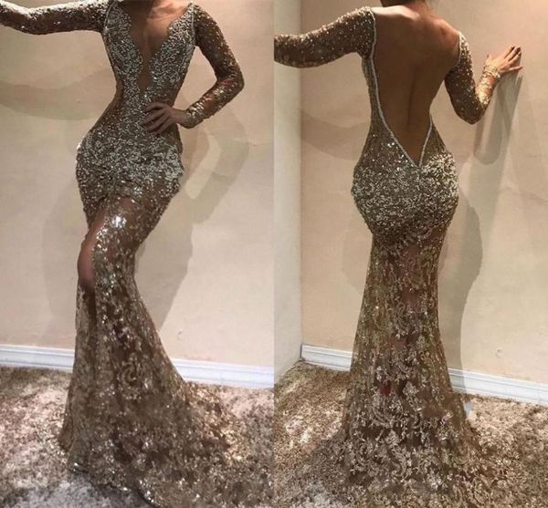 luxury sequined beaded mermaid prom dresses sparkly vintage long sleeves open back evening gown long formal party pageant dresses6849276, Black
luxury sequined beaded mermaid prom dresses sparkly vintage long sleeves open back evening gown long formal party pageant dresses6849276, Black