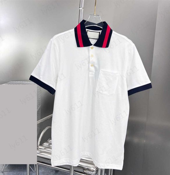 white mens designer polo shirt classic brand embroidered pocket decoration design active applique breathable anti-shrink stand collar men cl, White;black
white mens designer polo shirt classic brand embroidered pocket decoration design active applique breathable anti-shrink stand collar men cl, White;black