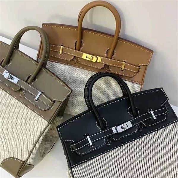 birkinss women 9a bags handmade new layer cowhide splice canvas shoulder color contrast tote large capacity casual handbag 18lil
birkinss women 9a bags handmade new layer cowhide splice canvas shoulder color contrast tote large capacity casual handbag 18lil