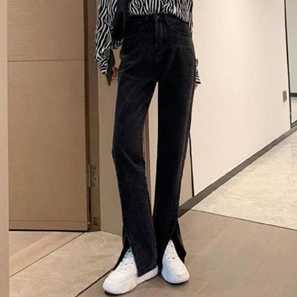 jeans women jeans black pants front slit flared trouser forked spring silm fashion young, Blue
jeans women jeans black pants front slit flared trouser forked spring silm fashion young, Blue