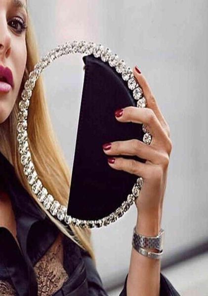women ins diamond circular evening bag women round handle rhinestone dinner clutch purse ladies half moon handbag purse1847381
women ins diamond circular evening bag women round handle rhinestone dinner clutch purse ladies half moon handbag purse1847381