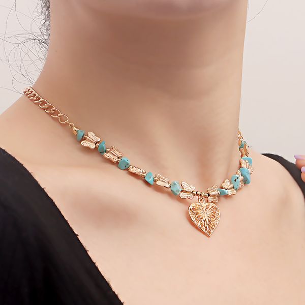 fashion jewelry popular natural stone butterfly splicing broken stone collarbone necklace retro love necklace designer jewlery luxury combin, Silver
fashion jewelry popular natural stone butterfly splicing broken stone collarbone necklace retro love necklace designer jewlery luxury combin, Silver