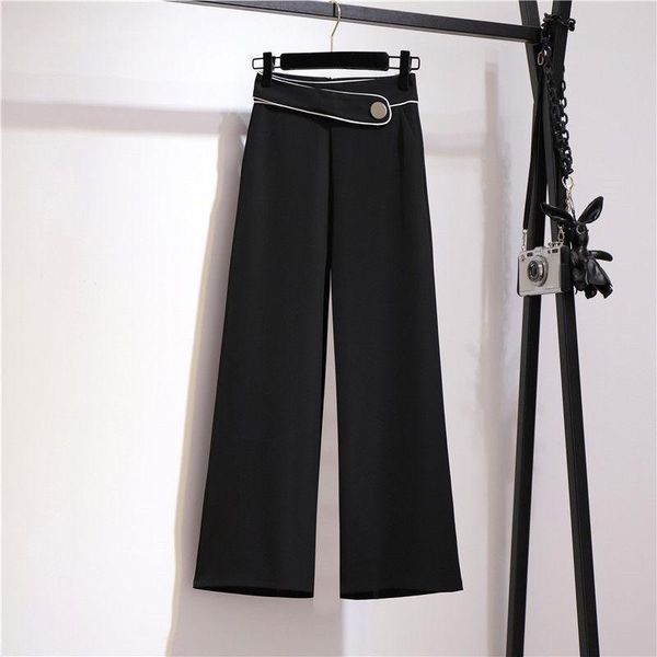 capris 2020 summer new women solid casual button rivet wide leg pants female high waist office ladies loose anklelength trousers c89, Black;white
capris 2020 summer new women solid casual button rivet wide leg pants female high waist office ladies loose anklelength trousers c89, Black;white